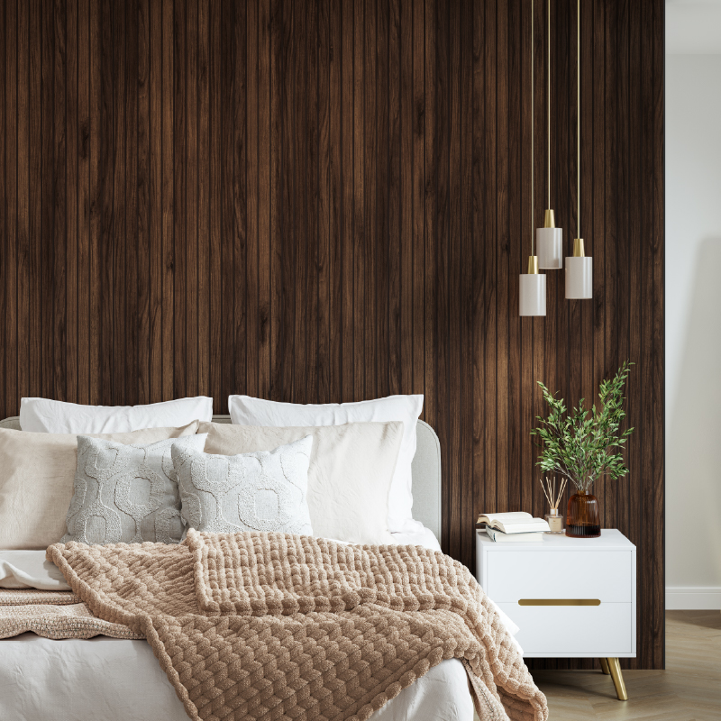 Warmia Walnut wood slat panel